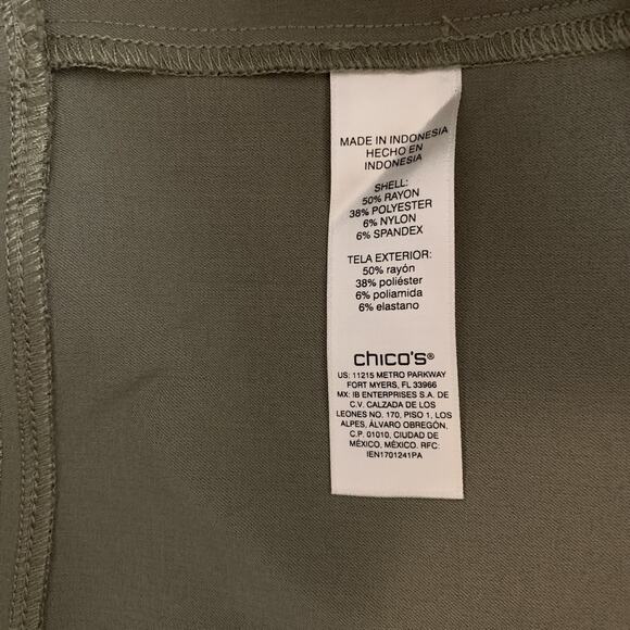 Chico's Pants NWT Women’s Size 4 (20) Scallop Hem Capri Tru Temp 570361129 - Picture 4 of 7